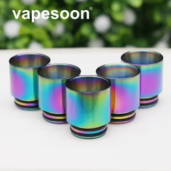 

50pcs Rainbow Stainless Steel Vape Mouthpiece 810 Drip Tip for e-cigarette Atomizer for SMOK TFV12 Prince / TFV8 Big Baby Tank