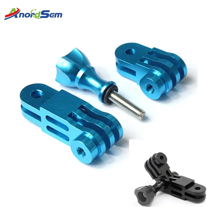 

Anordsem Aluminum Three-Way Pivot Arm Adjustable Mount Adapter with Screw for Hero 7 6 3 3+ 4 5 Session XiaoYi SJcam