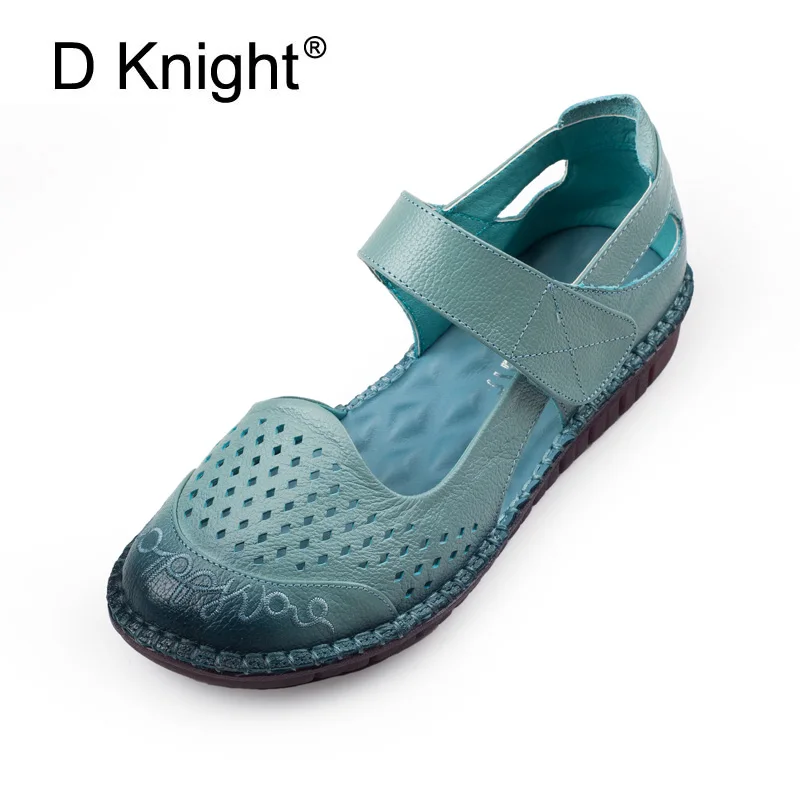 

2018 Women Natural Leather Sandals Comfortable Soft Shoes Women Flats Sandals Fashion Summer Shoes Woman Sandals Sandalias Mujer