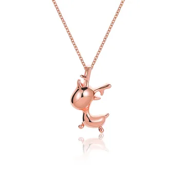 

12 Pieces/Lot Christmas Deer Necklace Women Gold Silver Color Elk Antler Clavicle Chain Necklaces Pendants Choker Animal Jewelry