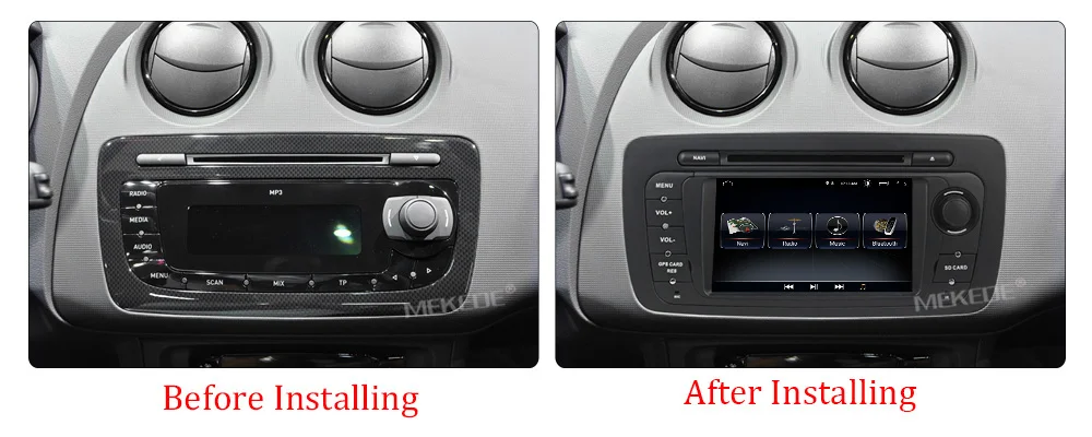 Perfect New arrival! Mekede android 8.1 Car multimedia system car GPS DVD player for Seat Ibiza 2009 2010 2011 2012 2013 wifi BT RDS FM 7