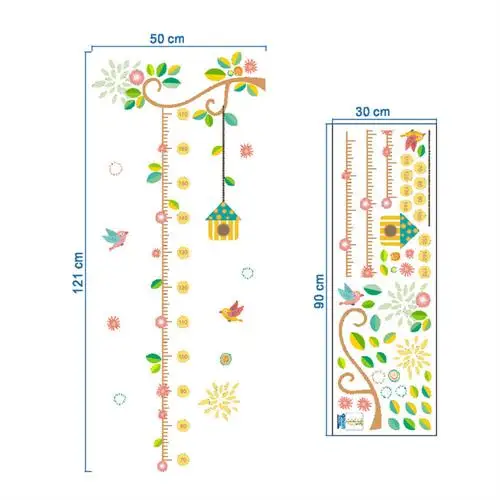 Catroon измерительный датчик высоты стикер для дома стикер стены домашний декор для комнат дети высота линейка стедиометр - Цвет: F