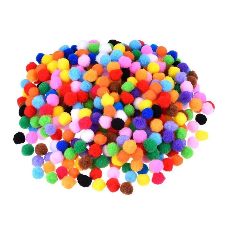 

1200pcs 10mm Assorted Pom Poms for DIY Creative Crafts Decorations (Mixed Color)