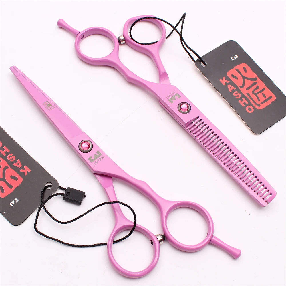 H1013 5.5" Japan Kasho Pink Professional Human Hair Scissors