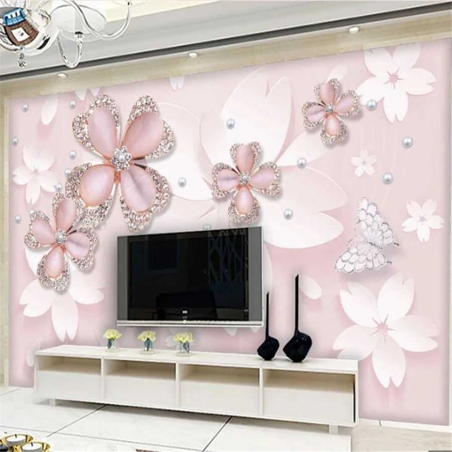 

Custom wallpaper 3d photo mural noble elegant jewelry art wall papers home decor papier peint mural 3d wallpaper papel de parede