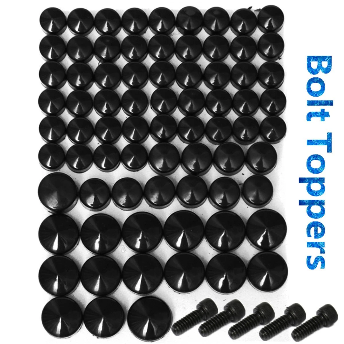 76x Screw Bolt Topper Cap Cover Nut Kit For 91-13 Harley Davidson Twin Cam Dyna