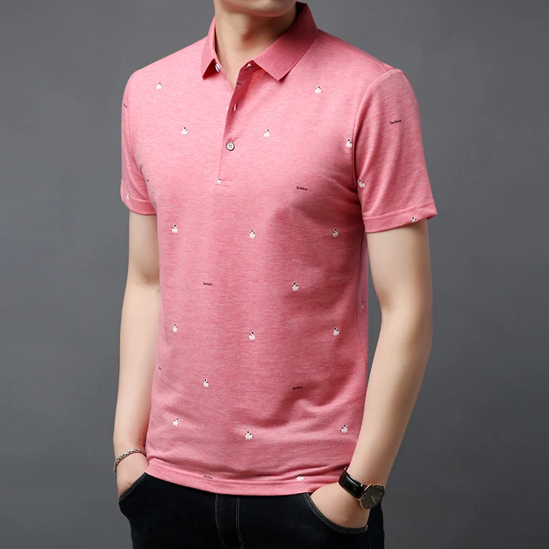 Men Short Sleeve T Shirt turn down Collar tshirt Summer 2019 new casual Lapel T-shirt cotton tshirts Tops Tees | Мужская одежда