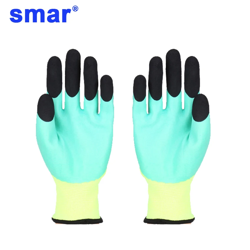 

12 pairs Green Latex labor Gloves Factory Safety Working Gloves Men Muti-Function Gloves Free shipment
