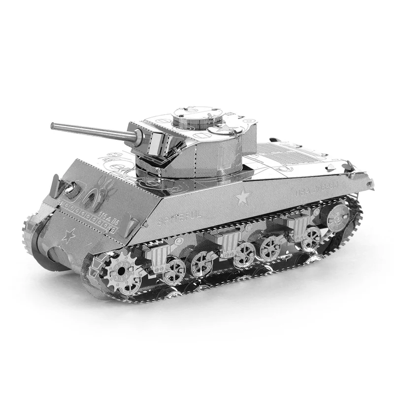 3d металла модель пазлы дети AssembleTop продажа M4 средний шерман танк миниатюрный DIY