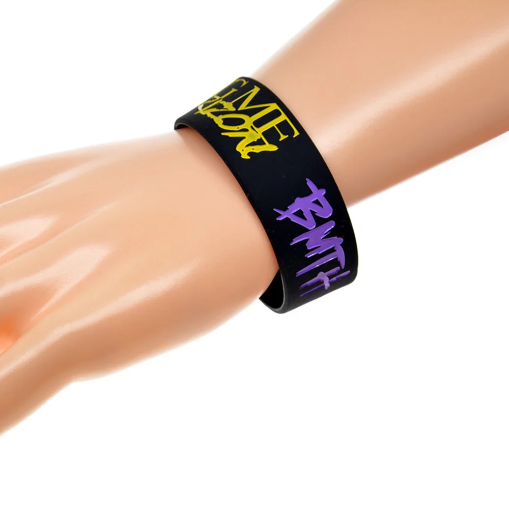 OBH 1 шт. с рисунком BMTH Bring Me The Horizon силиконовый браслет ширина дюйм широкий