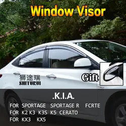 SHITURUI Окно Visor Vent солнце дождь дефлектор гвардии для KIA Sportage R fcrte K2 K3 K4 K5 K3S Cerato седан KX3 5 крест KX Cachet