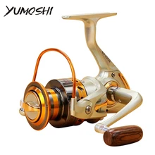 YUMOSHI Рыболовная катушка EF1000-4000/5000/6000/7000 серия спиннинговая рыболовная Катушка 12BB 5,2: 1 металлическая ручка предварительно загружаемое колесо для ловли карпа