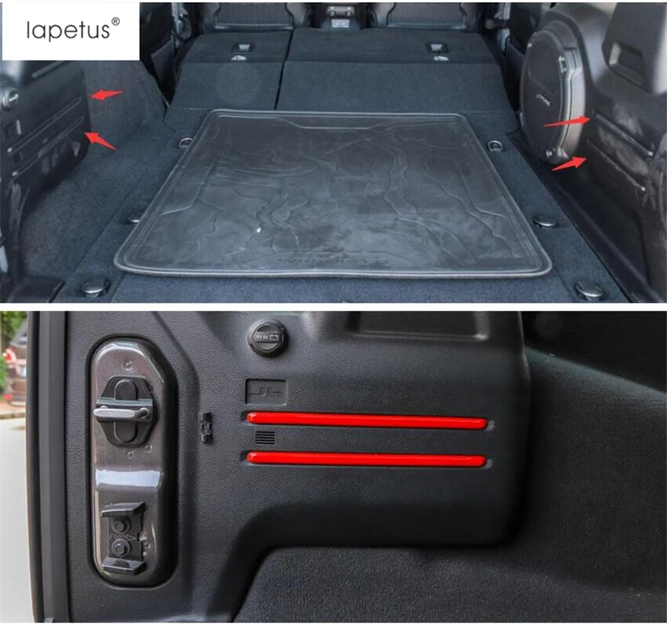 

Lapetus Accessories Fit For Jeep Wrangler JL 2018 2019 ABS Rear Trunk Tail Tailgate Box Decoration Strip Molding Cover Kit Trim