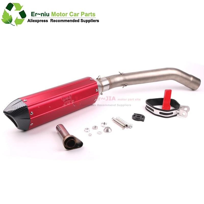 

Motorcycle Exhaust Muffler Full System Slip On Middle Link Pipe DB Killer For kawasaki Z750 Z 750