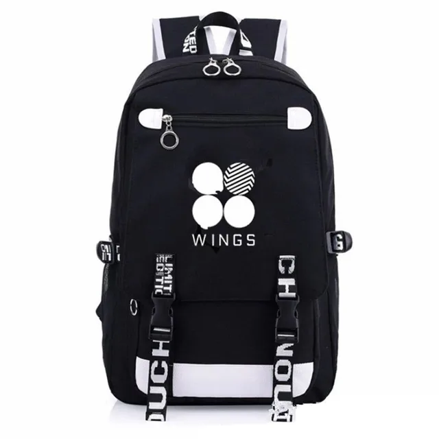 KPOP BTS Backpack Bangtan Backpack Bag School Book Zipper Bags Laptop