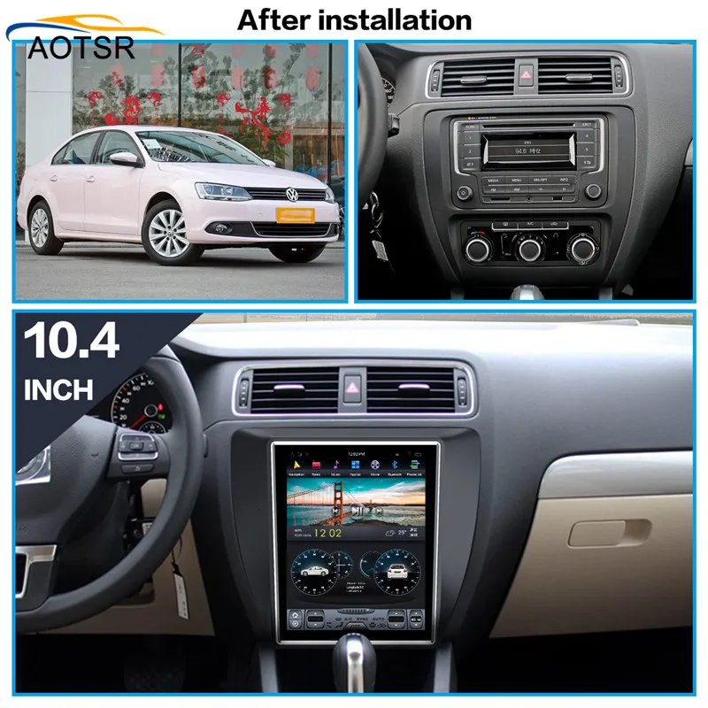 Perfect Tesla Style BIG Screen Android 7.1 car gps navigation head unit For Volkswagen/VW Jetta 2011+ car radio stereo free map no dvd 3