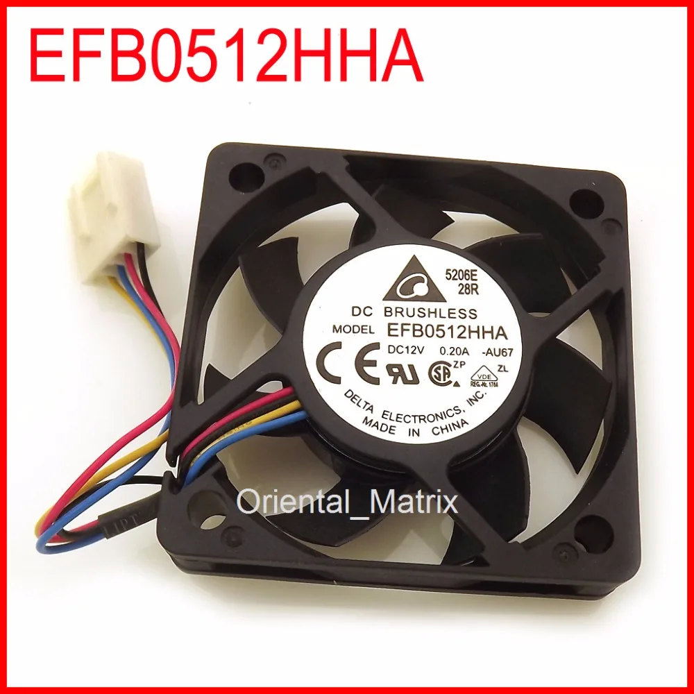 

Free Shipping EFB0512HHA-AU67 5010 DC12V 0.20A Cooler Cooling Fan