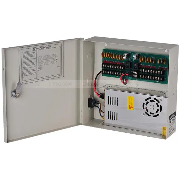 

6PCS 18CH Security DC 12V 20A Output Power Supply Switch Box