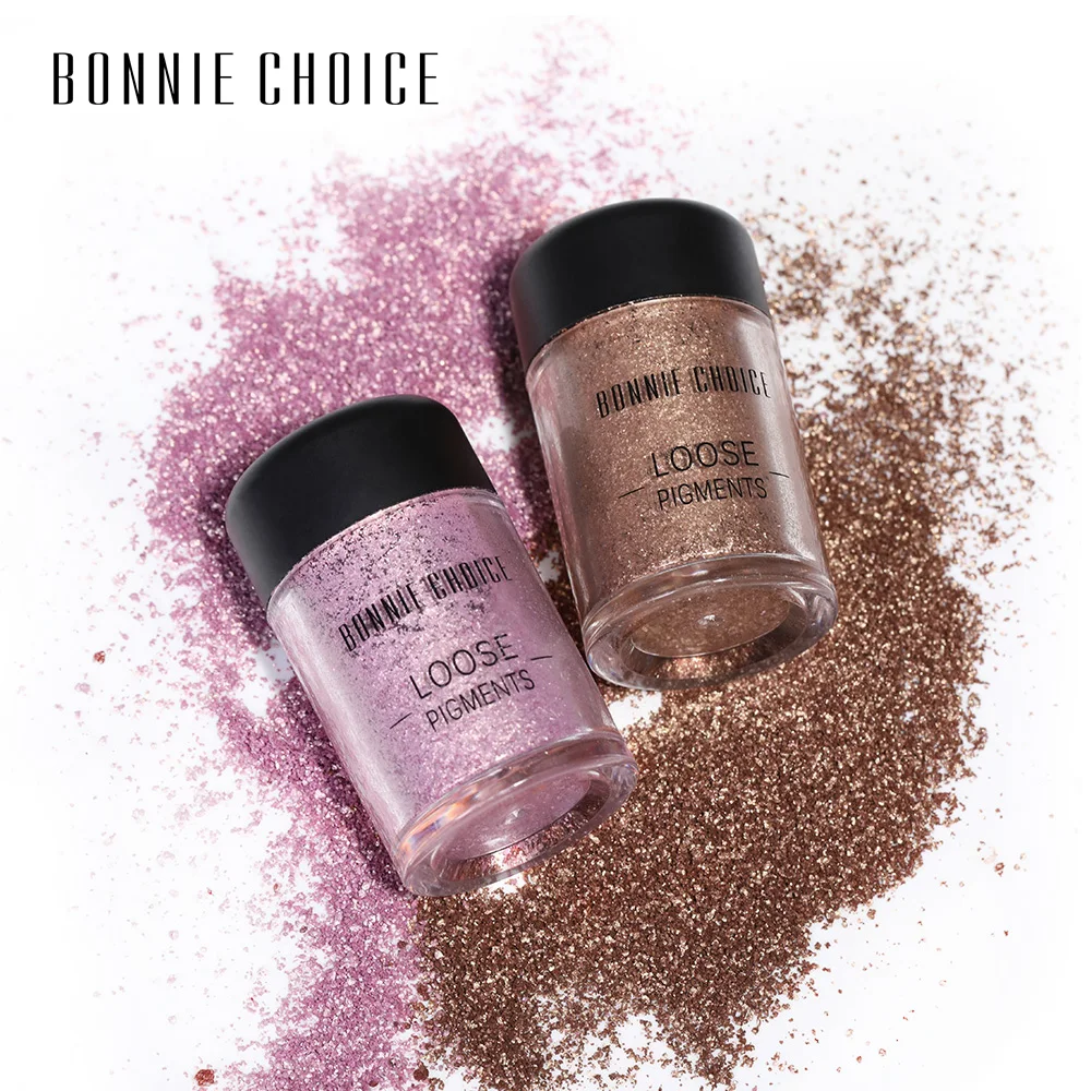 Тени для век BONNIE CHOICE пигментные тени блестящая пудра металлические рассыпчатые