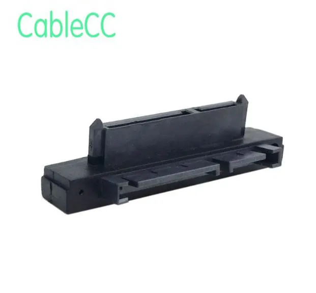 

90 Degree Down Angled SATA 22Pin 7+15 Male to SATA 22P Female Extension Convertor Adapter