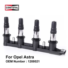 COWTOTAL катушки зажигания для Защитные чехлы для сидений, сшитые специально для Opel Astra 1.6L OEM 1208021 10458316 1104082 71739725 71744369 CE200912B1 DMB939