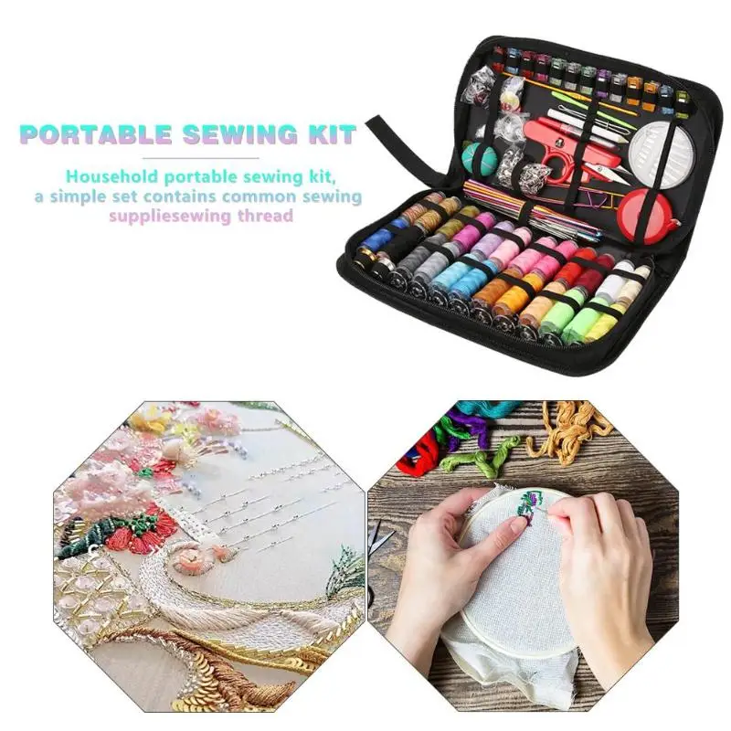 

5 Type DIY Multi-function Sewing Box Travelling Quilting Stitching Embroidery Threads Sewing Needle Craft Sewing Thread + Case