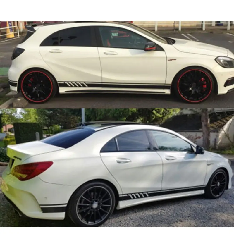 Автомобиль для Mercedes Benz A Class W176 A45 AMG W117 C117 X117 CLA боковая полоска юбка на крышу и