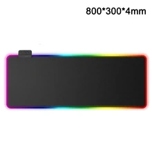 RGB цветное светодиодное освещение коврик для мыши Коврик для ПК ноутбук игровой@ JH