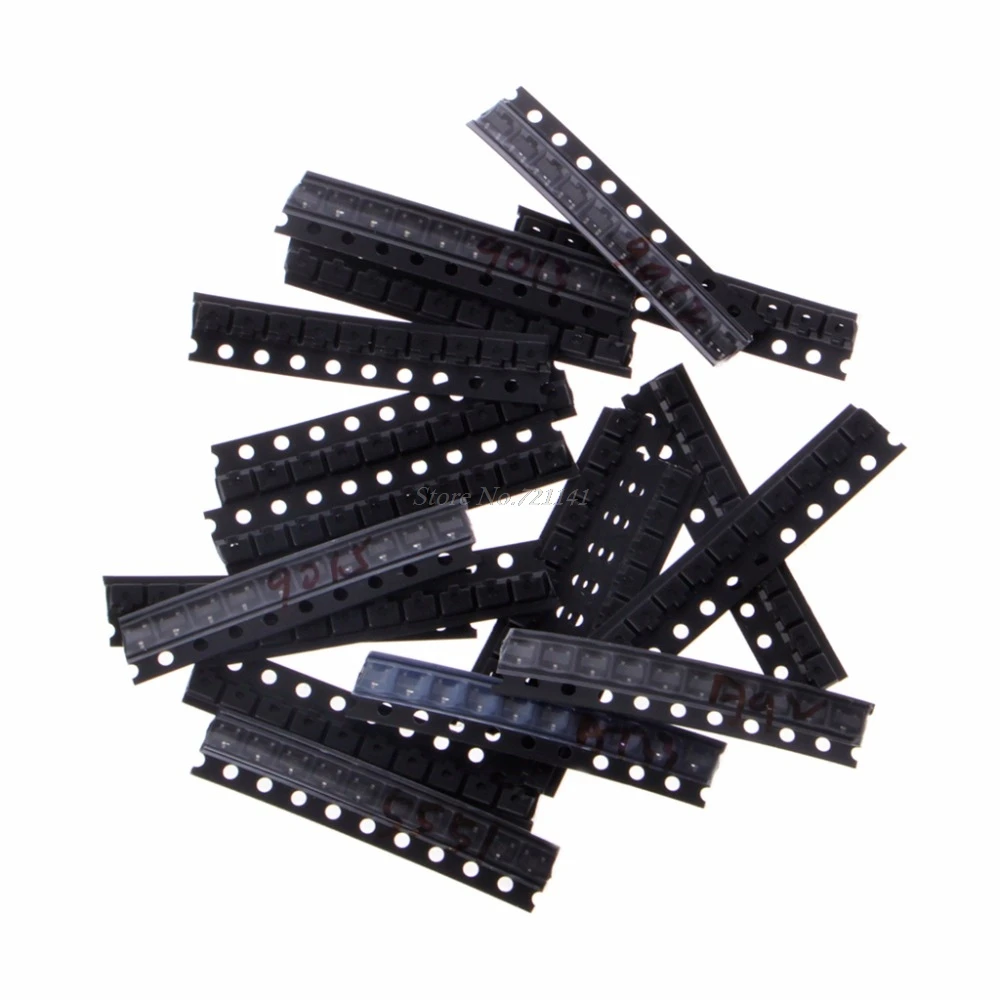 180 шт. 18 значений SMD транзистор набор SOT 23 2N2222 S9013 S9014 S9015 S9018 триодные транзисторы