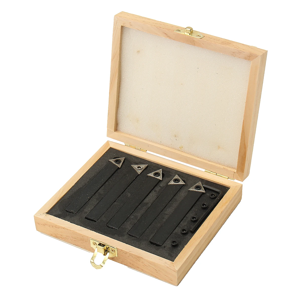 

5Pcs 12mm(1/2") Indexable Carbide Tipped Lathe Cutter Tool Set For CNC Machine Style "A" "B" "E" Smoothly for Metal Lathe Use