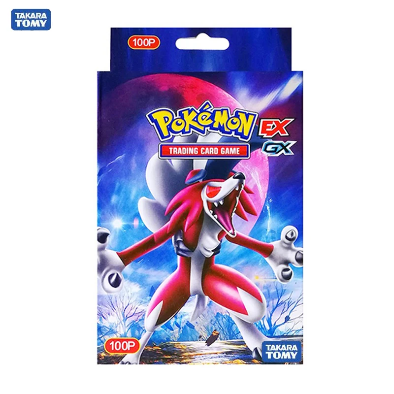 

Tomy Pokemon 100PCS GX EX MEGA Cover Flash Card 3D Version SWORD SHIELD Card Collectible Gift Children Toy