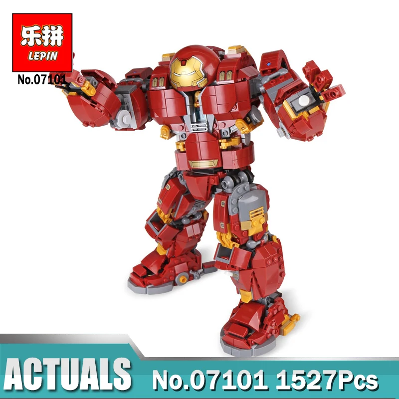 

1527Pcs Super Hero 07101 Compatible with Legoings 76105 Iron Man Anti Hulk Mech Hulkbuster Ultron Building Bricks Blocks