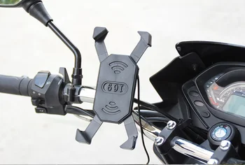 

100pcs Motorcycle Phone GPS Clamp Holder Mount 3.5-7 Inch Device 12V Scooter USB Charger For Suzuki Aprilia Triumph