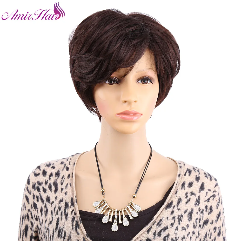 Amir Hair Natural Straight Hair Short Wig For Black Women ...