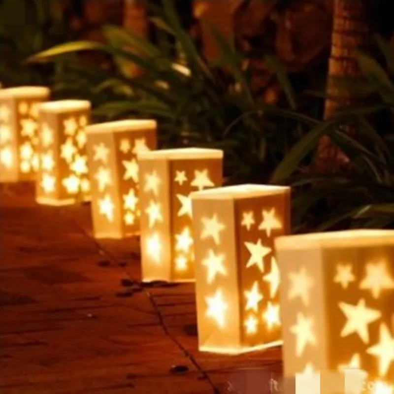 1 шт. бумажный фонарь с сердцем чайный светильник держатель Luminaria лампион сумка