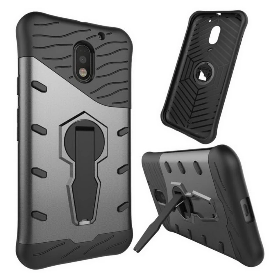 For Motorola Moto E3 Case Hard Armor Rotation Kickstand Shockproof