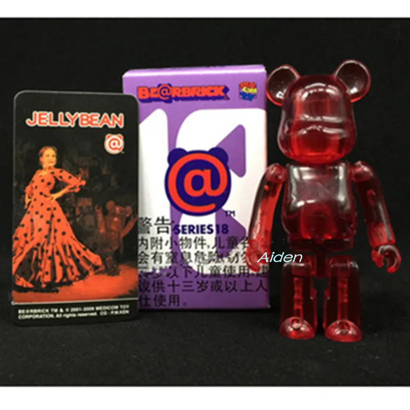 

3" Bearbrick Kaws Gloomy BB Be@rbrick 100% Original Fake Jelly Street Art PVC Action Figure Collectible Model Toy BOX 7CM Z732