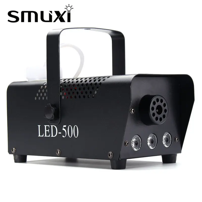 Smuxi RGB светодиодный Беспроводной дым туман машины 500 Вт сценическое освещение для DJ диско вечерние Клубные распылитель, распылитель с пультом дистанционного управления 110 V-230 V