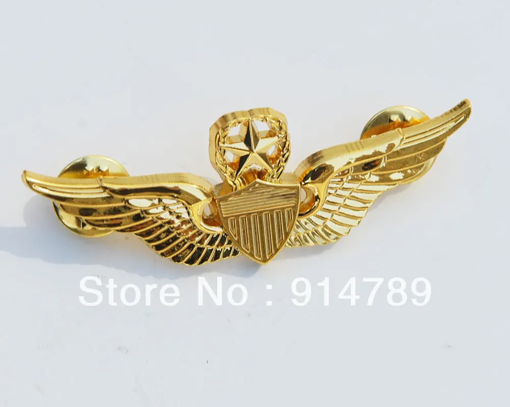 Usaf Wings Military Command Pilot Metal Wings Metal Badge Pin 32795 On