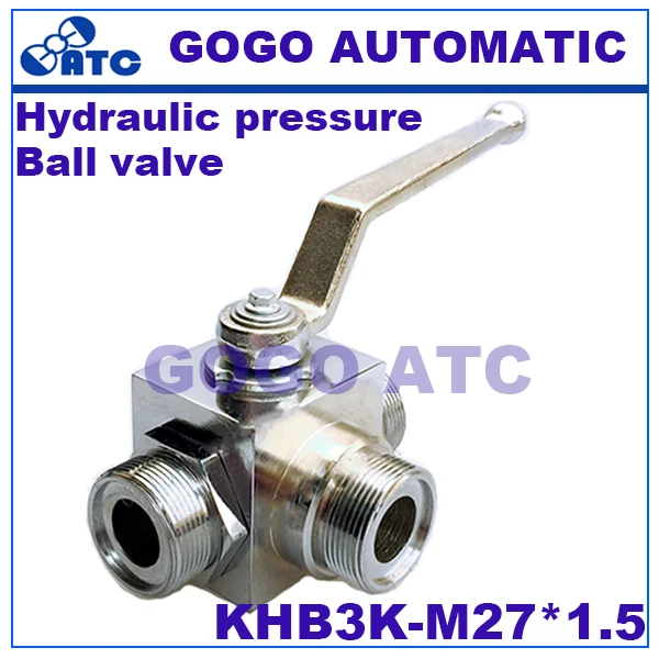 Гидравлический шарик давление клапан KHB3K-M27* 1,5 резьба из углеродистой стали двухпозиционный Трехходовой высокий шарик давление клапан