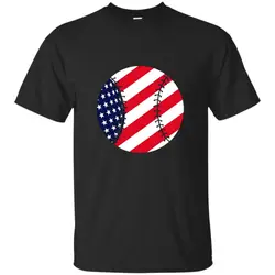 Флаг США baseballer футболка Америка мяч Красный белого и синего цвета гордость