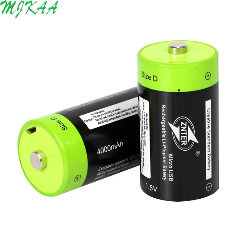 

ZNTER D size 4000mAh Lithium Battery Bateria Pilha Recarregavel 1.5v 2A 4000mAh Rechargeable Battery Multifunctional Li-polymer