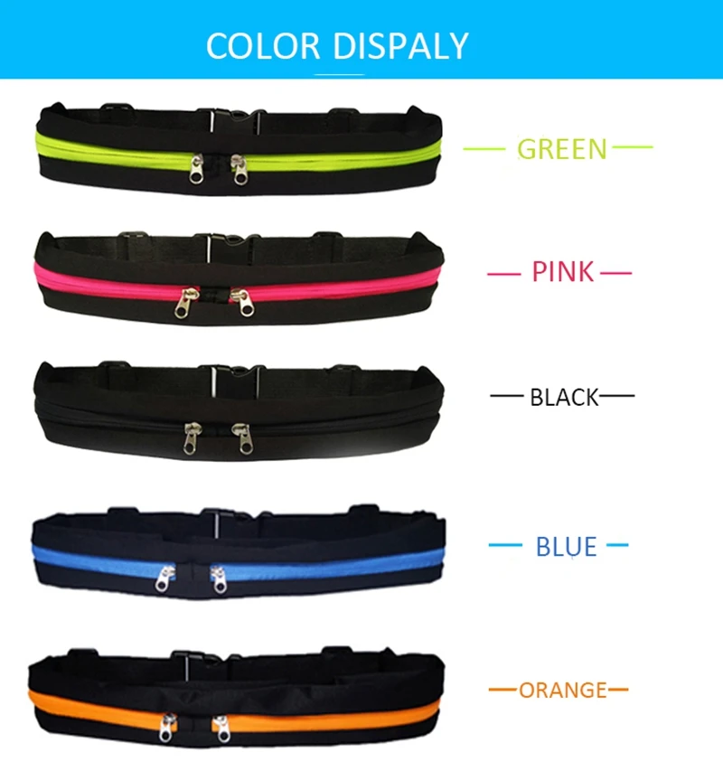 Running Bag Travel Waist Pocket Jogging Sports Portable Waterproof Cycling Bum Bag Outdoor Phone anti-theft Pack Belt Sport Bag