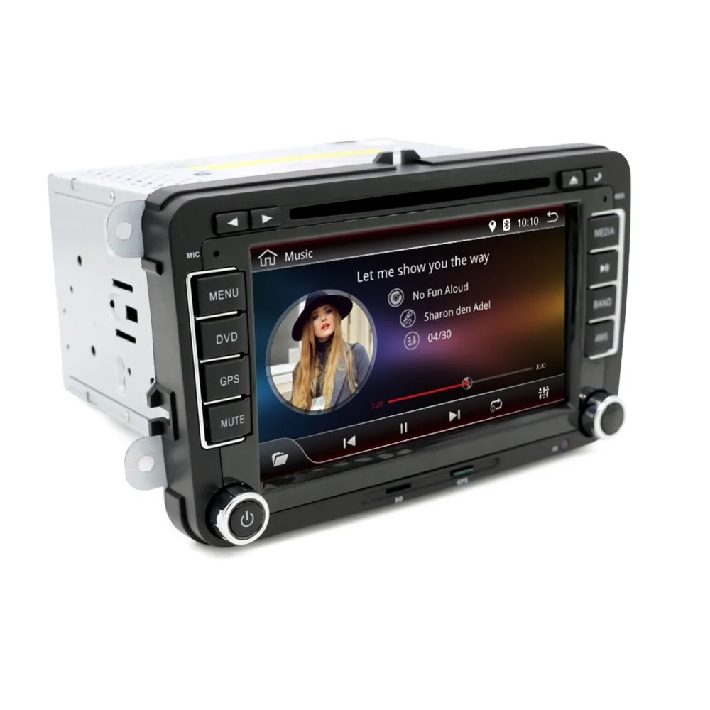 Автомобильный dvd плеер 4 ядра Android 10 gps 2Din 7 дюймов для Volkswagen VW Skoda POLO PASSAT B6 CC TIGUAN GOLF 5