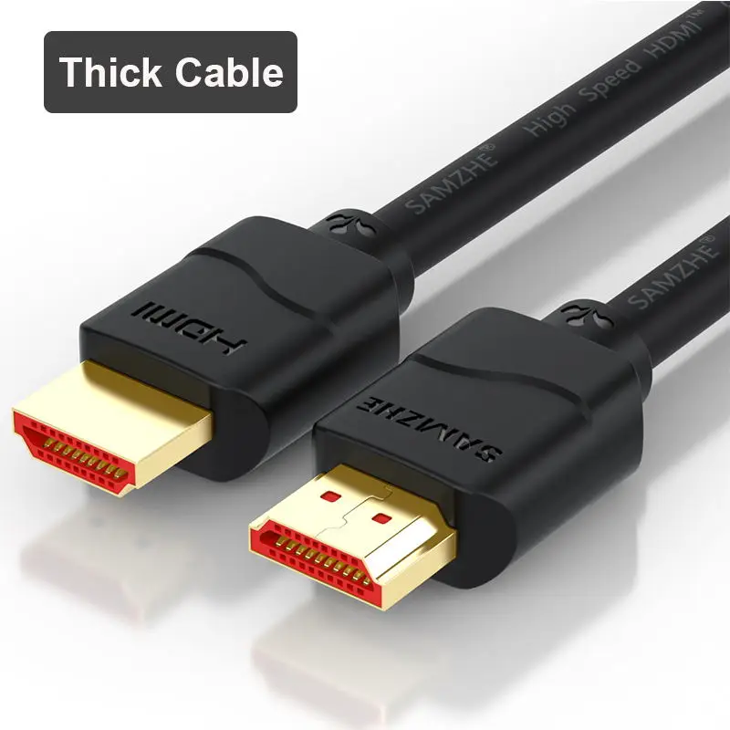 SAMZHE 4K HDMI 2,0 кабель HDMI к HDMI кабель HDMI Ethernet кабель для PS3 проектор HD lcd Apple tv компьютер ноутбук - Цвет: Thick Cable