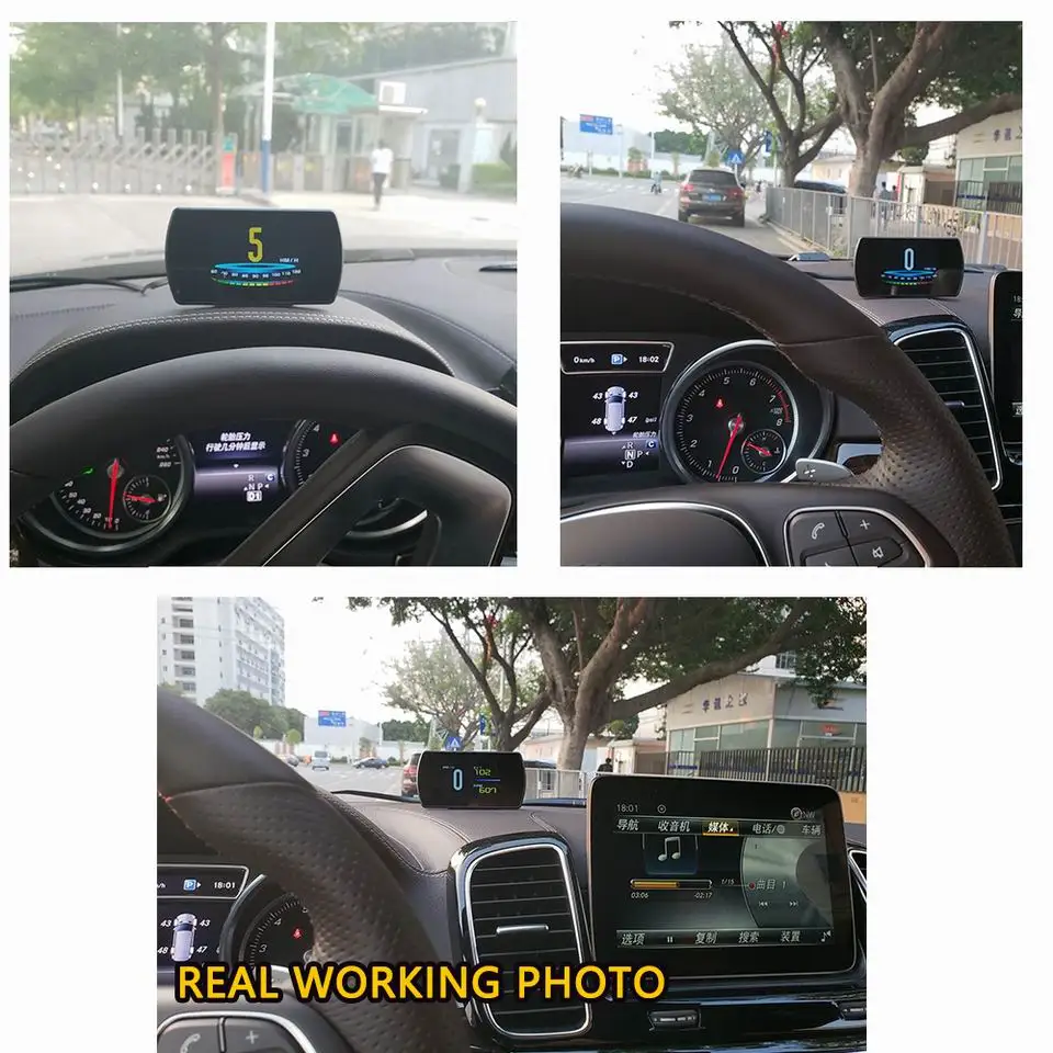 VJOYCAR P12 5,8 TFT OBD Hud бортовой компьютер головой вверх Дисплей Цифровой автомобиль Скорость проектор бортовой компьютер OBD2 Скорость ometer лобовое стекло Projetor