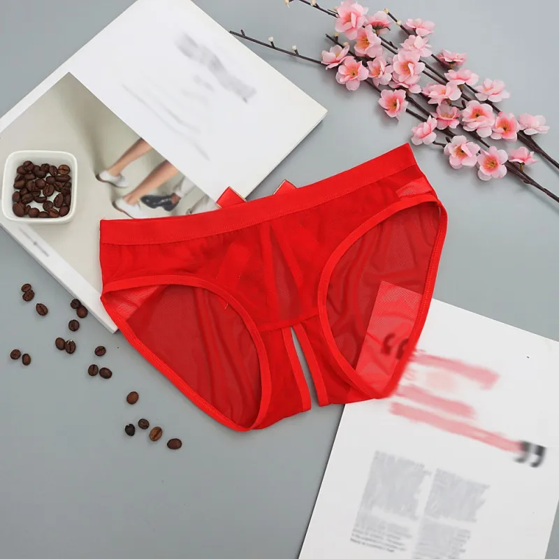 Пикантные открытые Разделение женский Intimates порно низкая талия трусики Для женщин эротическое Твердые Цвет бесшовное белье прозрачной белья