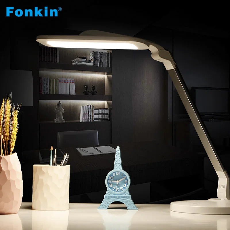 

Fonkin Bright Led Table Lamp Desktop Reading Study Office Flexo Light Flexible 12DV 18W Dimmable With Usb Charger Desk Luminaria