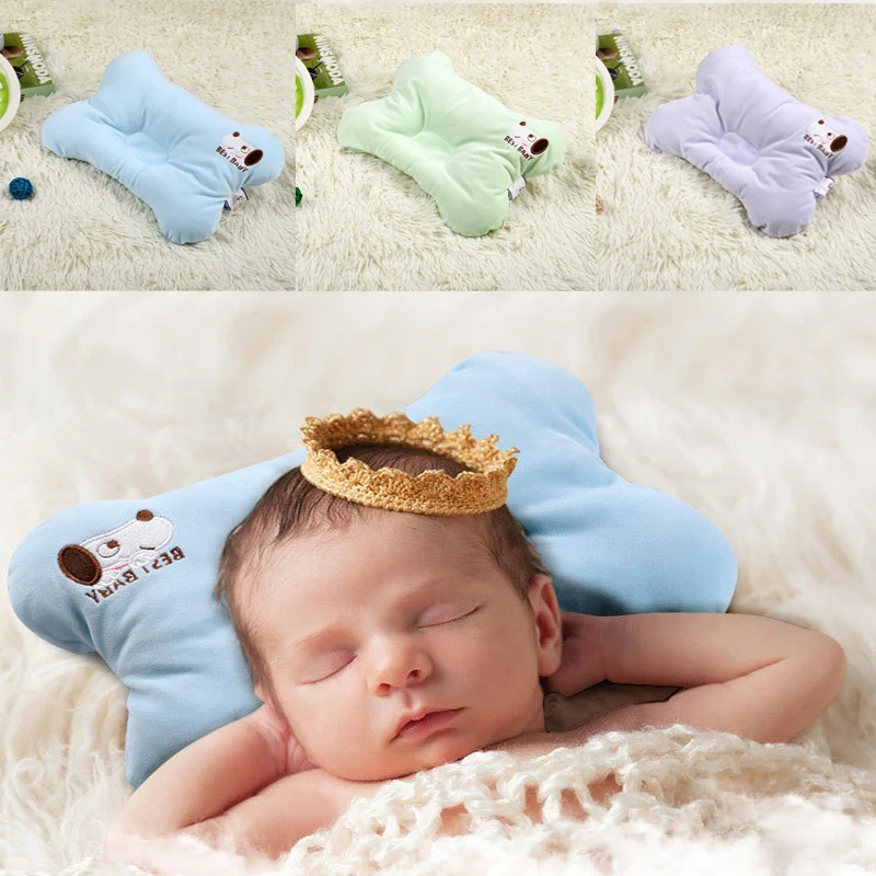M89C5 цветные детские милые постельные принадлежности для кормления, мягкая подушка с плоской головкой для детей, защита для шеи 30x18 см