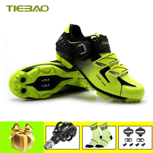pedals for 1303 G Tiebao Pro велосипедная обувь mtb spd педали для горного велосипеда мужские и женские sapatilha ciclismo самоблокирующиеся спортивные велосипедные кроссовки - Цвет: pedals for 1303 G